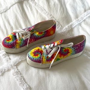Superga Platform Sneakers Tie Dye